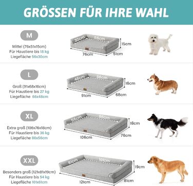 Ортопедичне ліжко для собак середнього розміру COZY KISS з знімним, пральним чохлом. Підтримує хребет, водонепроникні бортики та протиковзна основа. Розмір: 91x69x16 см, колір: сріблясто-сірий