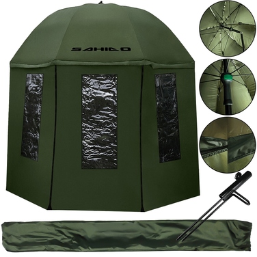 Рибальська парасолька Sahido Fishing Full Shield, 230 см, водонепроникна, з регулюванням
