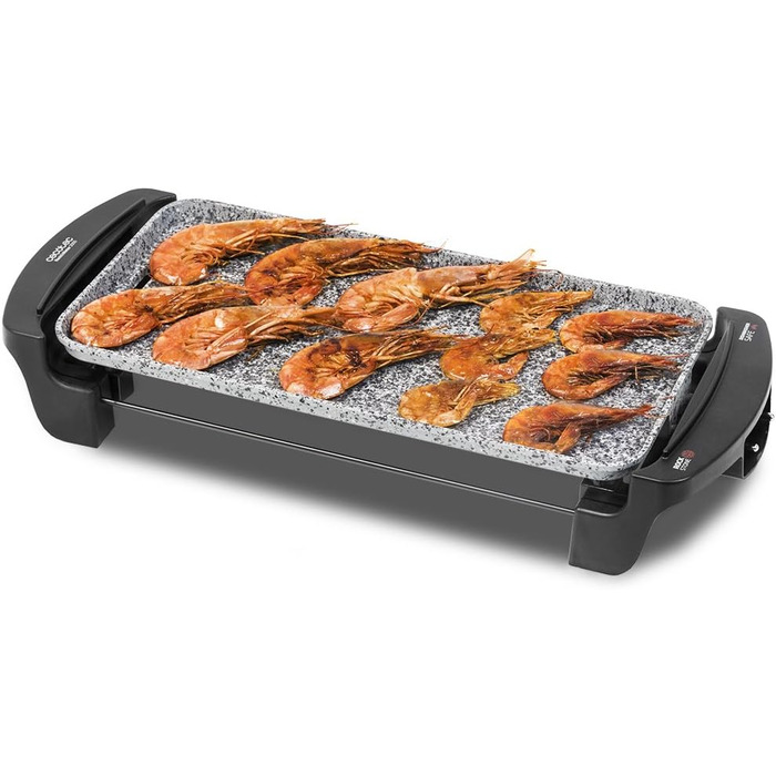Cecotec Electric Grill Plate with Removable Parts - 1800W - Non-Stick Aluminum Teflon Coated Grill Pan - Dishwasher Safe - Adjustable Thermostat - Large Cooking Surface