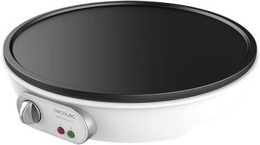 Млинниця Cecotec Crepe Fun CrepeStone Twin 1200 Вт, антипригарна екологічна кам'яна поверхня, двостороння пластина для приготування млинців або 4 панкейків