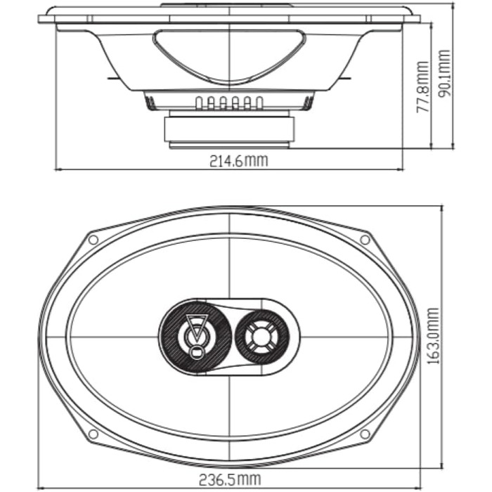 Автомобільні динаміки JBL Stage3 9637 3-смугові, 375 Вт, 6x9'' (152x230 мм), чорні з решіткою від Harman Kardon