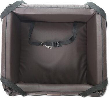 Автомобільний лежак для собак Mayaadi-Home з штучної шкіри, 65x55x25 см, коричневий