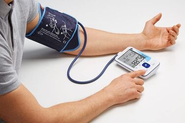 Тонометр Veroval на плече, м'яке вимірювання, клінічно перевірений, контроль положення манжети, виявляє порушення серцевого ритму, з програмним забезпеченням