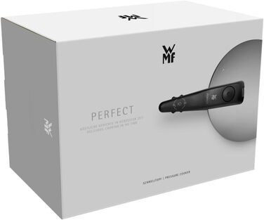 Швидковарка WMF Perfect One Induktion 8,5л з нержавіючої сталі, для приготування на пару, з великим звуковим сигналом, 2 режими, знімний ручка кришки