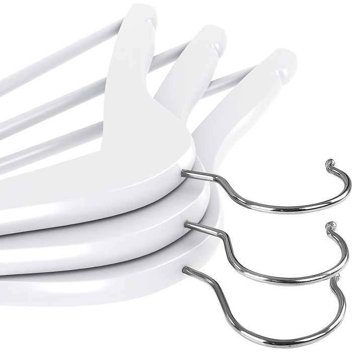 Набір вішалок для одягу Utopia Home (20 шт.) з перекладиною та плечиками, білий