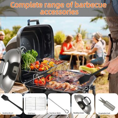 Набір аксесуарів для гриля на 40 предметів, сумісний з Camp Chef, включає шпатель, прес для бургерів, скребок, щипці та сумка для транспортування, ідеально для BBQ на відкритому повітрі
