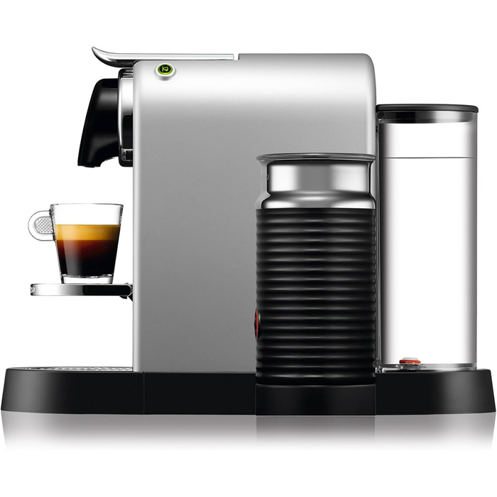 Кавомашина капсульна Nespresso Krups XN761B Citiz & Milk, 1260 Вт, 1 л, 19 бар, автоматичний режим очікування, срібляста