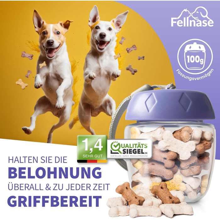 Турботрінка для собак Fellnase - 550 мл, з підставкою та годівницею, проти проливання, для собак та котів, з клапаном зворотного ходу води, колір лавандовий