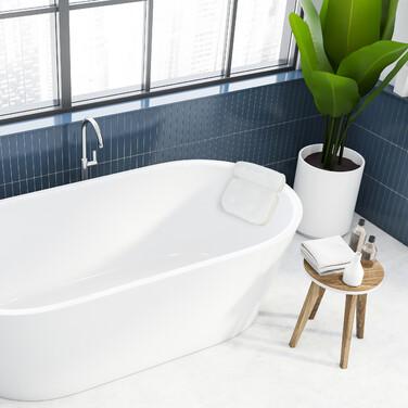 Relaxdays Bathtub Pillow White
