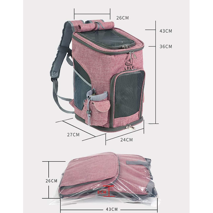 Рюкзак для тварин Outdoor: рюкзак для собак та котів (Сірий)