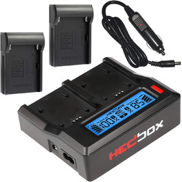 Зарядний пристрій HEDBOX 2-портовий з LCD-дисплеєм для акумуляторів Sony NP-F550, F770, F970 та Hedbox RP-NPF550, NPF770, NPF970, NPF1000