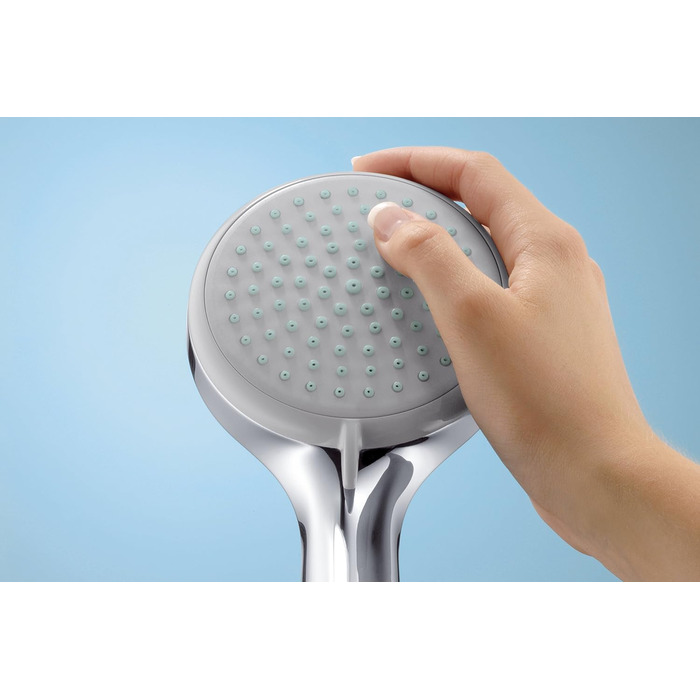 hansgrohe Croma 100 Showerhead incl. showerhead holder, 4 spray patterns, Chrome (3 spray patterns)