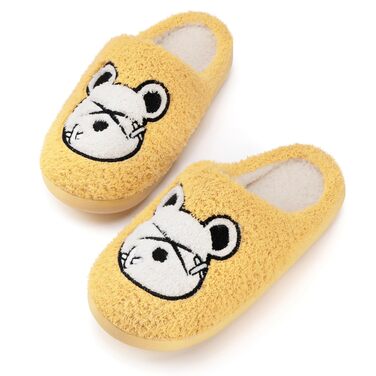 Тапочки зимові Mishansha для жінок та чоловіків, теплі плюшеві, з піною Memory Foam, розмір 36-47, жовті