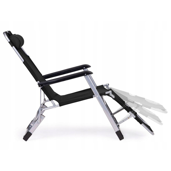 Садовий шезлонг MultiGarden ZRL010F BLACK, чорний