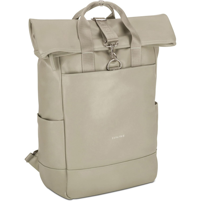 Рюкзак Expatrié Adele: елегантний ролтоп для жінок - універсальний, для роботи, на велосипеді, з відділенням для ноутбука (світло-зелений)
