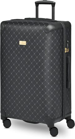 Чемодан Lazarotti Palermo: середній, 49 x 29 x 66 см, гібридний матеріал, TSA-замок, 4 колеса, захист кутів (Чорний)