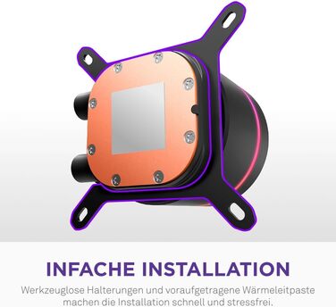 NZXT Kraken Core 240 RGB - Рідинне охолодження CPU AIO з LCD-дисплеєм, чорний