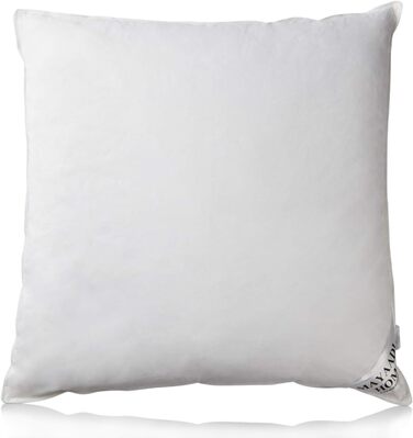 Подушка Mayaadi-Home 80x80 см, 2000 г, 100% гусині пера, бавовняний чохол, для алергіків, вироблено в Європі
