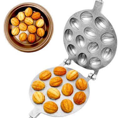 Форма для горішків електрична Nusswaffeleisen 12 комірок для печива Орешківниця
