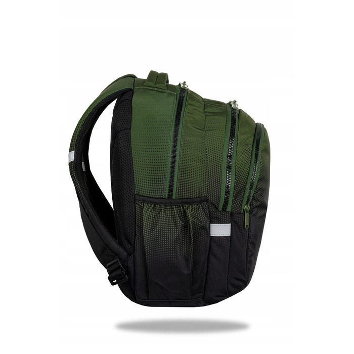 Багатовідсіковий шкільний рюкзак CoolPack, чорний з зеленим, 21 л