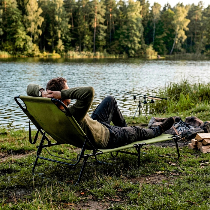 Польове ліжко Nils Camp, 188 x 55 см, зелене