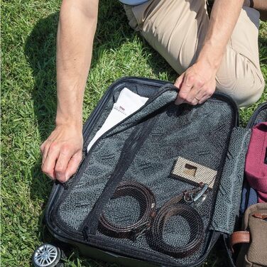 Набір валіз NUMADA 4 шт. (75см, 63см, 53см, органайзер), ABS, темно-синій