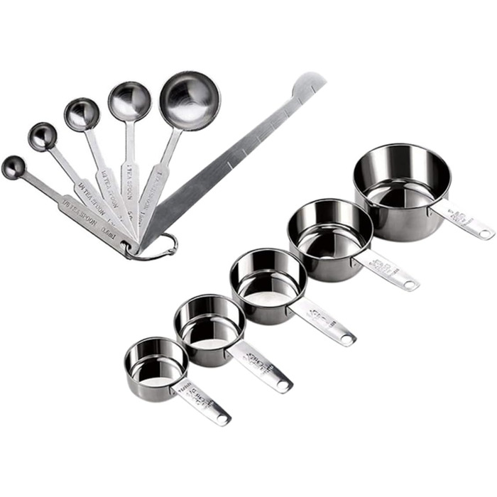 DECHOUS 12-Piece Measuring Spoon Set for Baking - Stainless Steel, Graduated Kitchen Cups, Spoons for Easy Measuring