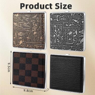 Чохол для сигарет на 20 сигарет з шкіри та металу, Zigarettenetui, чохол для сигарет для чоловіків та жінок