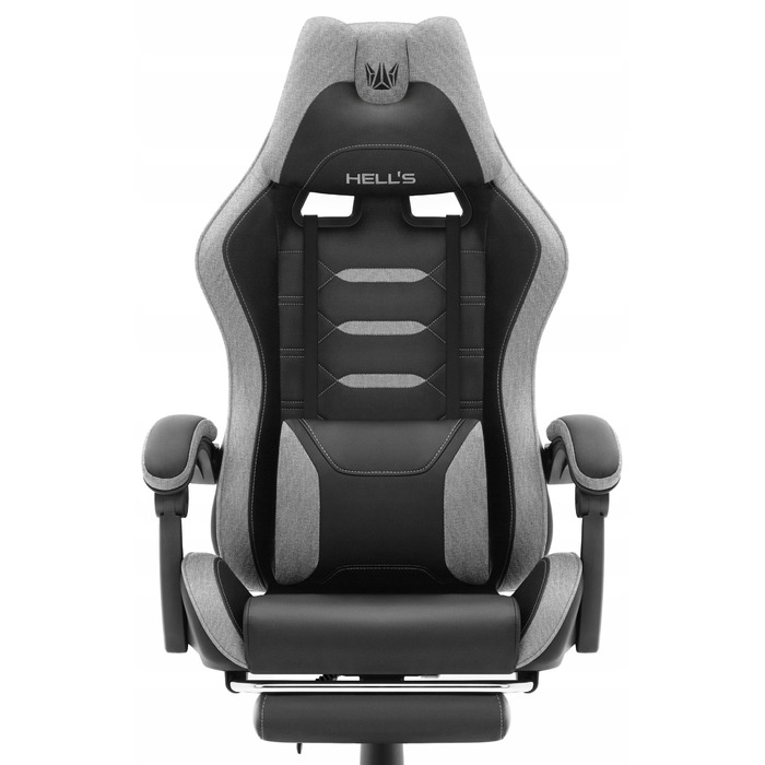 Ігрове крісло HELL'S CHAIR HC-1039 2.0 Black-Grey, тканина