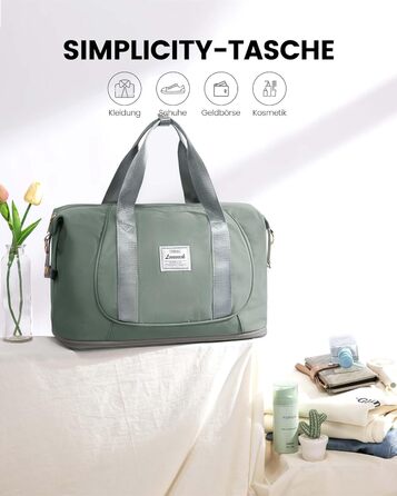 LOVEVOOK Сумка ручної поклажі Ryanair, 40x30x20 см, розширювана, для подорожей літаком, зелена