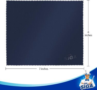 Мікрофібра для чищення окулярів та екранів Mr.Siga (6 шт.) - 15x18 см, Marine/Grey