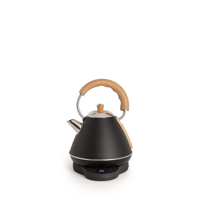 Електричний чайник RETRO PRO з регулюванням температури, 1 л, автоматичне відключення, швидке кип'ятіння, чорний