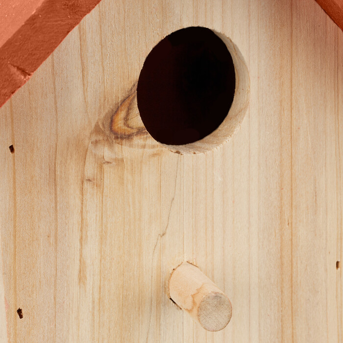 Relaxdays Decorative Birdhouse with Orange Roof