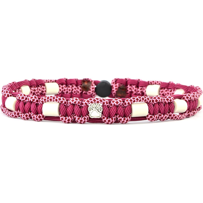 Обійний нашийник EM-Keramik для собак та котів - виготовлення на замовлення, оригінальна стрічка EM-Band US-Paracord (51-60 см, Полуниця)