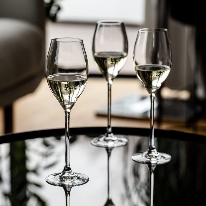Кроснo Champagnergläser Prosecco-Gläser | Набір 6 | 280 мл | Колекція Harmony | Сектарі, шампань | Ідеально для дому, ресторанів та свят | Можна мити в посудомийній машині Prosecco 280 мл (6 шт.)