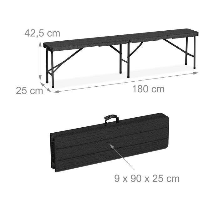 Relaxdays 3-piece Folding Beer Garden Set