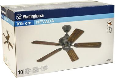 Стельовий вентилятор Westinghouse Nevada 105 см без світла для кімнат до 20 м²