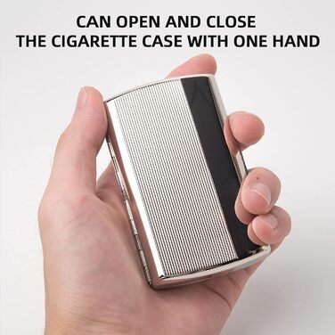 Металеве тютюнотримач Fashion Unique, 85 мм, King Size, 12 шт. (Смугасте срібло)