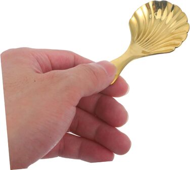 Cabilock 6-Piece Brass Scoop Spoons, Small Brass Shovels, Bath Salt Scoop, Bean Accessories, Glass Bathroom Counter Organizer, Mini Accessories, Individual Popcorn Measuring Cups, Scoop