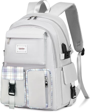Жіночий рюкзак Acmebon для ноутбука, місткий, модний, сірий