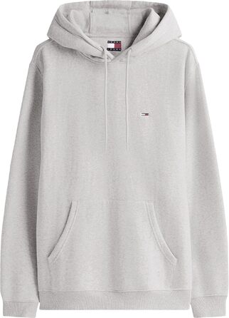 Чоловічий худі Tommy Jeans Regular Fit Flag Fleece з капюшоном, сірий (Silver Grey Heather)