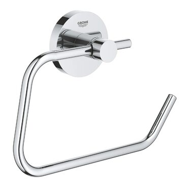 Тримач для туалетного паперу GROHE Start Chrome (хром), металевий, з прихованим кріпленням, для клеєння або свердлення, 41200000