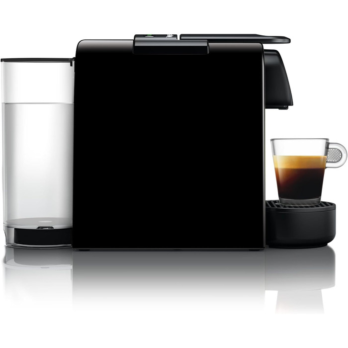 Кавова машина капсульна Nespresso De'Longhi EN 85.B Essenza Mini, 19 бар, 1370 Вт, 0.6 л, компактна, чорна, без спінювача молока, Welcome Set з капсулами різних смаків