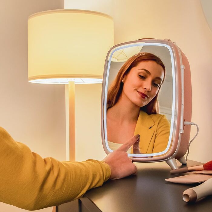 Міні-холодильник Cecotec Bamba CoolingBeauty 6000 з дзеркалом, 6л, білий (рожевий)