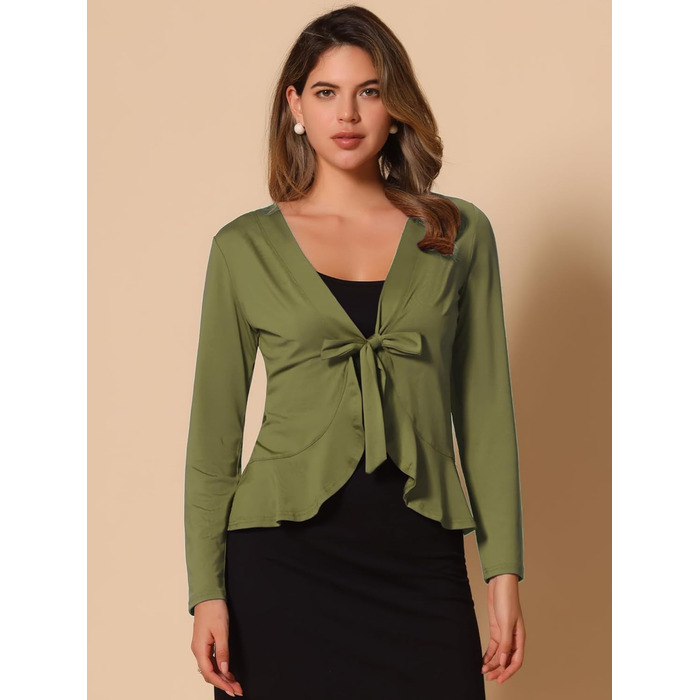 Allegra K Кардиган жіночий, оливковий, розмір S