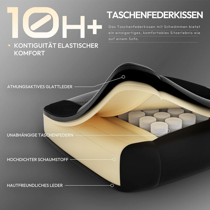 Ігровий крісло Dowinx з PU-шкіри, ергономічний, з підтримкою попереку, для ПК, жовтий, до 150 кг