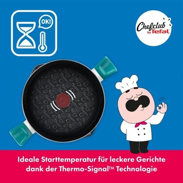 Каструля Tefal Chefclub Brat 24 см з антипригарним покриттям Titanium, індукційна, з термоіндикатором