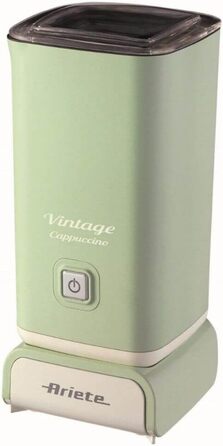 Електричний спінювач молока Ariete Vintage 2878, блакитний/зелений – для капучино та гарячого шоколаду