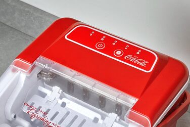 Машина для приготування льоду Salco Coca Cola – 10 кг на день, червоний колір, для коктейлів та вечірок