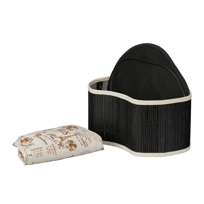 Relaxdays Bread Basket Paris in Black